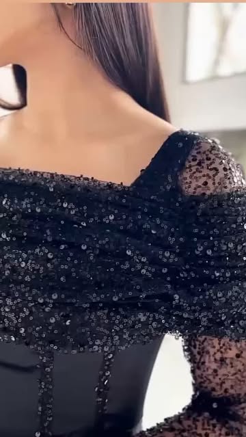 لباس تلفیقی با پارچه جسیمکو و ساتن آمریکایی سایز ۴۶